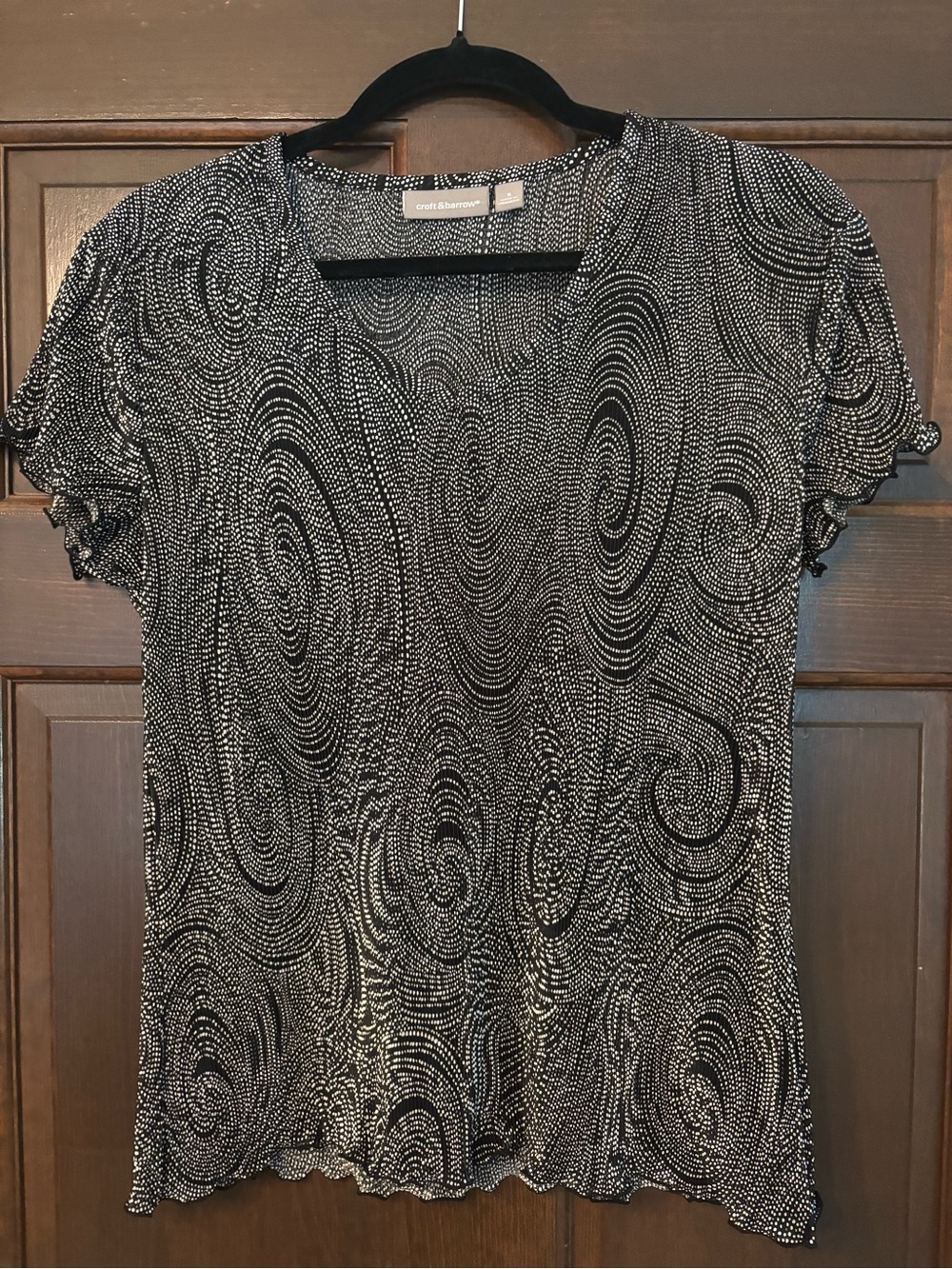 Vintage Swirl Print Top